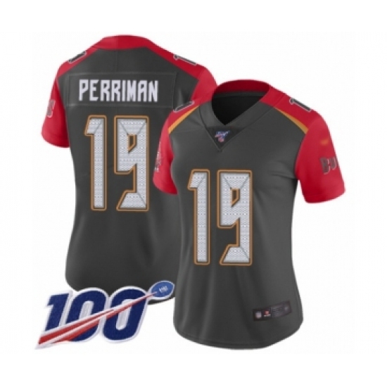 Women's Tampa Bay Buccaneers 19 Breshad Perriman Limited Gray Inverted Legend 100th Season Football Jersey