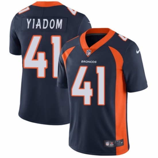 Men's Nike Denver Broncos 41 Isaac Yiadom Navy Blue Alternate Vapor Untouchable Limited Player NFL Jersey