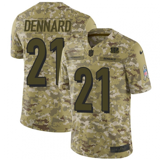 Men's Nike Cincinnati Bengals 21 Darqueze Dennard Limited Camo 2018 Salute to Service NFL Jersey