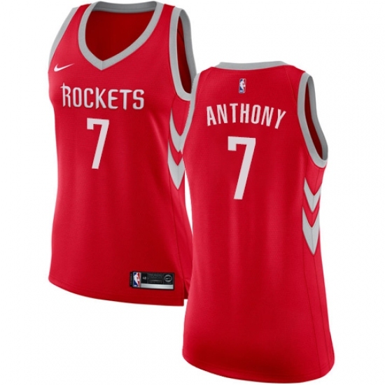 Women's Nike Houston Rockets 7 Carmelo Anthony Swingman Red NBA Jersey - Icon Edition