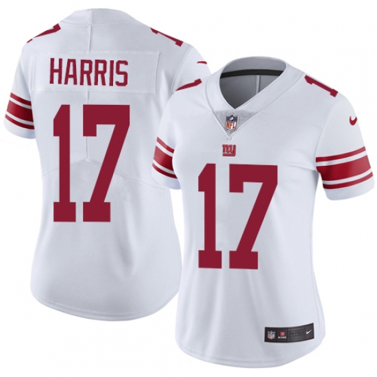 Women's Nike New York Giants 17 Dwayne Harris White Vapor Untouchable Limited Player NFL Jersey