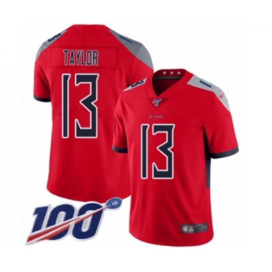 Youth Tennessee Titans 13 Taywan Taylor Limited Red Inverted Legend 100th Season Football Jersey
