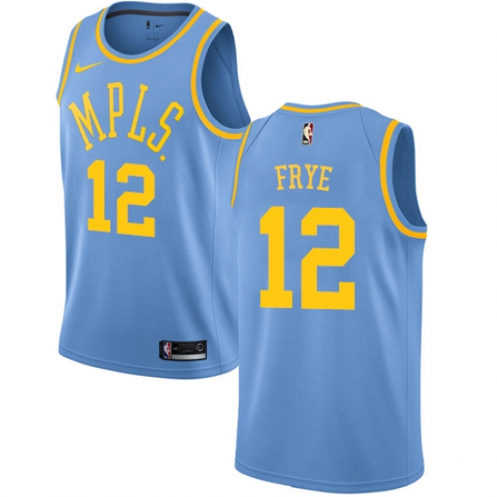 Youth Nike Los Angeles Lakers 12 Channing Frye Authentic Blue Hardwood Classics NBA Jersey