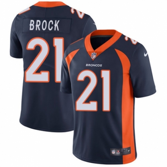 Men's Nike Denver Broncos 21 Tramaine Brock Navy Blue Alternate Vapor Untouchable Limited Player NFL Jersey