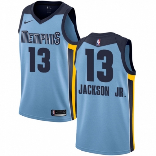 Men's Nike Memphis Grizzlies 13 Jaren Jackson Jr. Swingman Light Blue NBA Jersey Statement Edition