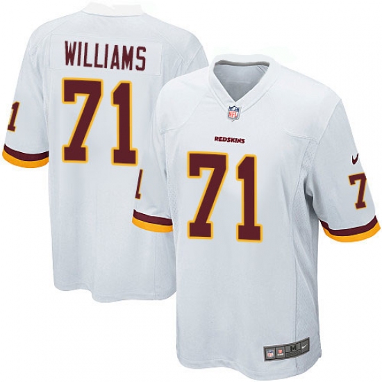 Men's Nike Washington Redskins 71 Trent Williams Game White NFL Jersey