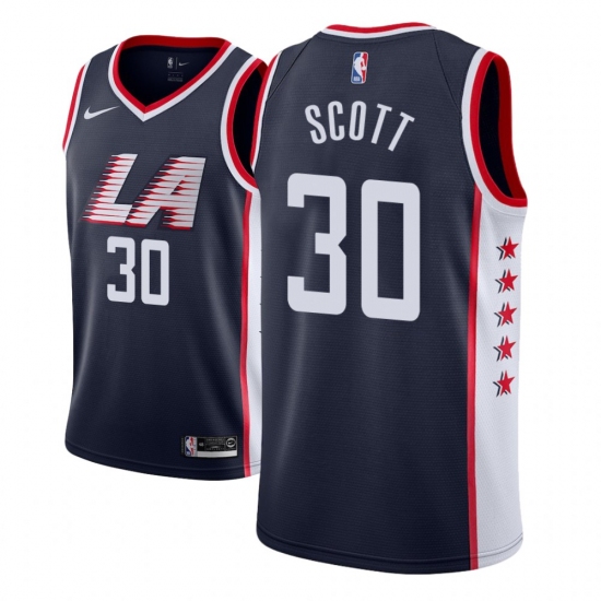 Men NBA 2018-19 Los Angeles Clippers 30 Mike Scott City Edition Navy Jersey