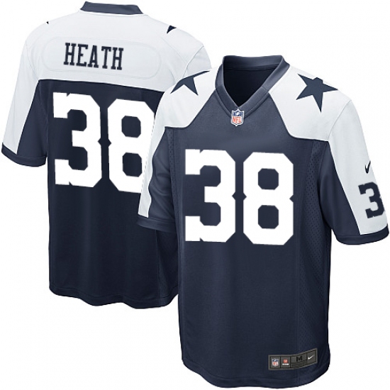 Men's Nike Dallas Cowboys 38 Jeff Heath Game Navy Blue Throwback Alternate NFL Jersey