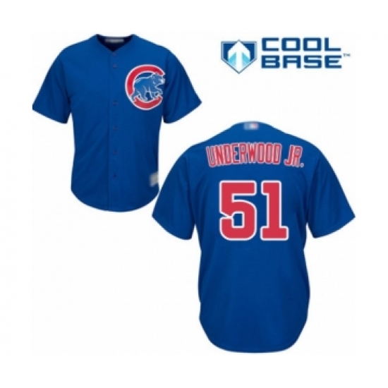 Youth Chicago Cubs 51 Duane Underwood Jr. Authentic Royal Blue Alternate Cool Base Baseball Player Jersey