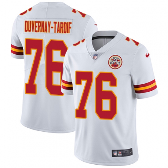 Men's Nike Kansas City Chiefs 76 Laurent Duvernay-Tardif White Vapor Untouchable Limited Player NFL Jersey