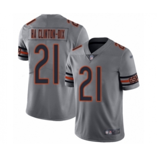 Men's Chicago Bears 21 Ha Clinton-Dix Limited Silver Inverted Legend Football Jersey