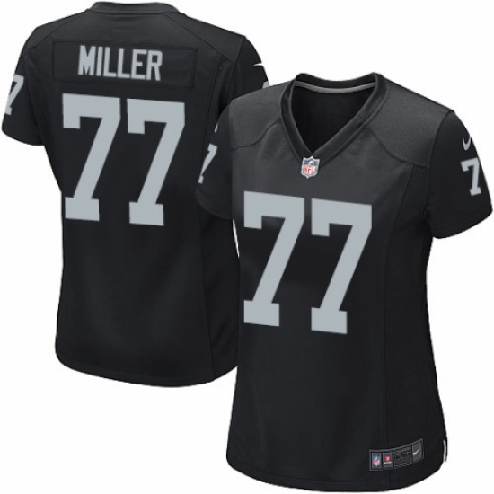 Women's Nike Oakland Raiders 77 Kolton Miller White Vapor Untouchable Limited Player NFL Jersey