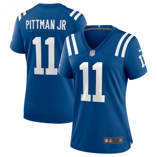 Women's Indianapolis Colts 11 Michael Pittman Jr. Nike Royal Game Player Jersey