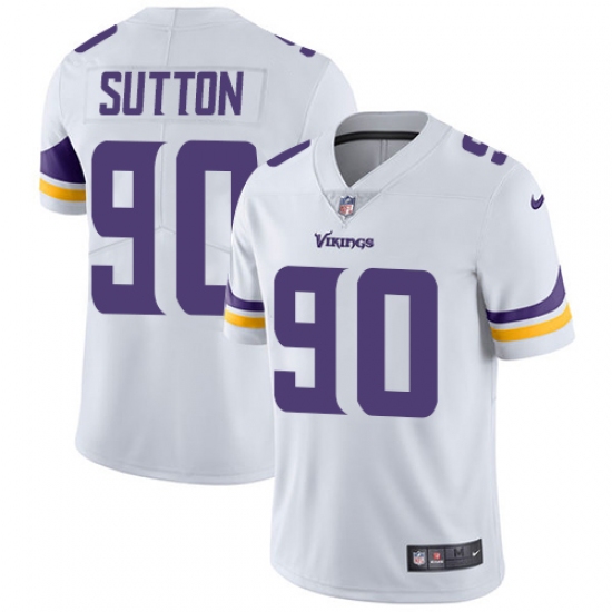 Men's Nike Minnesota Vikings 90 Will Sutton White Vapor Untouchable Limited Player NFL Jersey