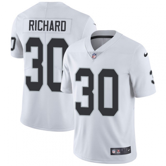 Youth Nike Oakland Raiders 30 Jalen Richard White Vapor Untouchable Limited Player NFL Jersey