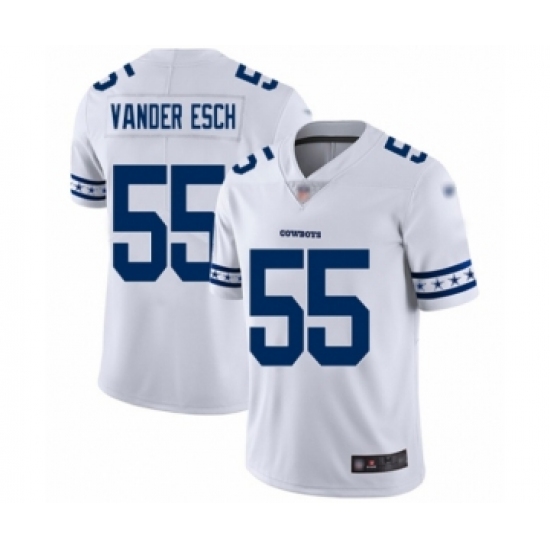 Men's Dallas Cowboys 55 Leighton Vander Esch White Team Logo Fashion Limited Player Football Jersey