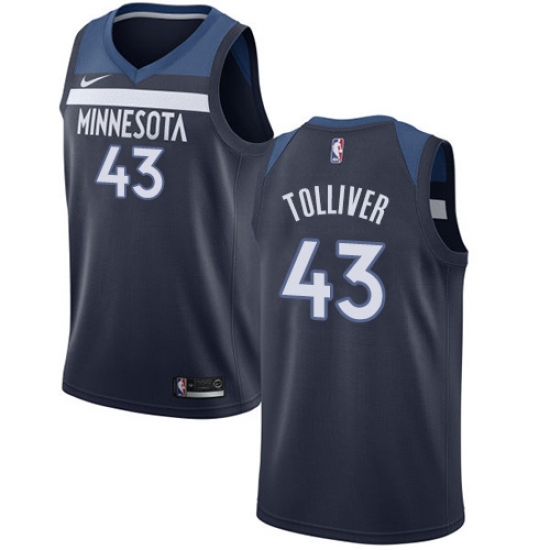 Youth Nike Minnesota Timberwolves 43 Anthony Tolliver Swingman Navy Blue NBA Jersey - Icon Edition