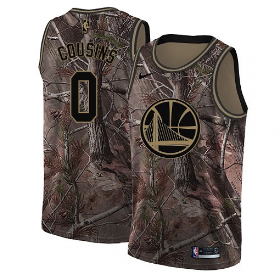 Youth Nike Golden State Warriors 0 DeMarcus Cousins Camo NBA Swingman Realtree Collection Jersey
