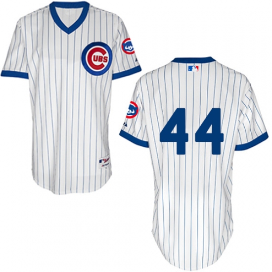 Men's Majestic Chicago Cubs 44 Anthony Rizzo Authentic White 1988 Turn Back The Clock MLB Jersey