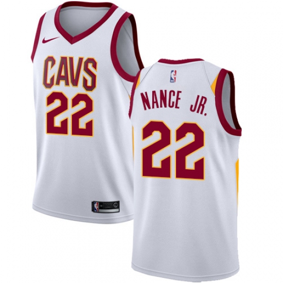 Youth Nike Cleveland Cavaliers 22 Larry Nance Jr. Swingman White NBA Jersey - Association Edition