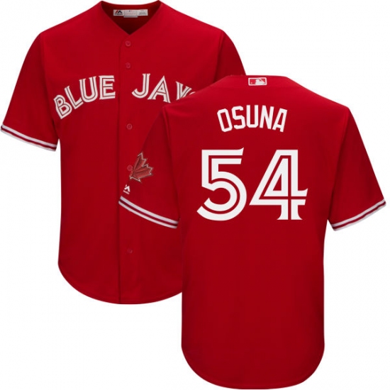 Youth Majestic Toronto Blue Jays 54 Roberto Osuna Authentic Scarlet Alternate MLB Jersey