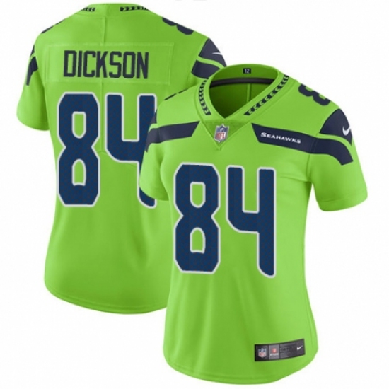 Women's Nike Seattle Seahawks 84 Ed Dickson Limited Green Rush Vapor Untouchable NFL Jersey