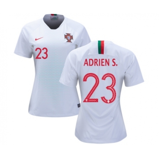 Women's Portugal 23 Adrien S. Away Soccer Country Jersey