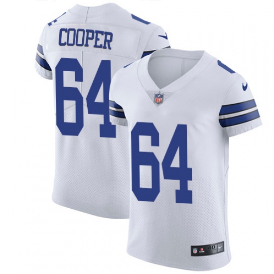 Men's Nike Dallas Cowboys 64 Jonathan Cooper Elite White NFL Jersey