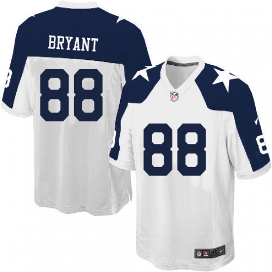 Men's Nike Dallas Cowboys 88 Dez Bryant Game White Throwback Alternate NFL Jersey