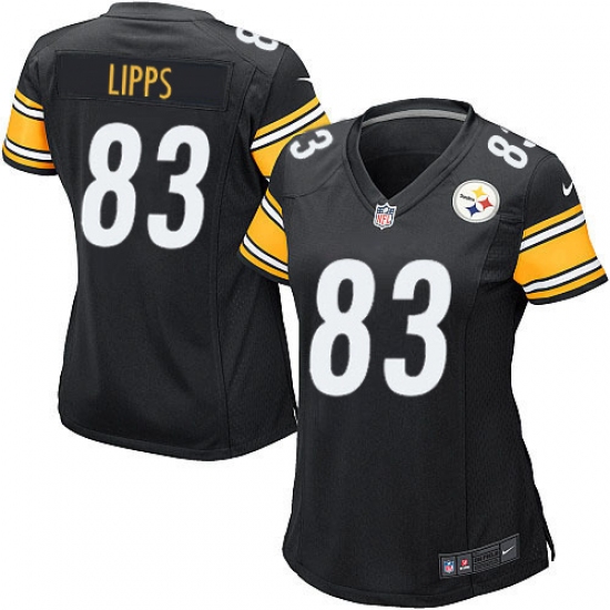 Women's Nike Pittsburgh Steelers 83 Louis Lipps Game Black Team Color NFL Jersey