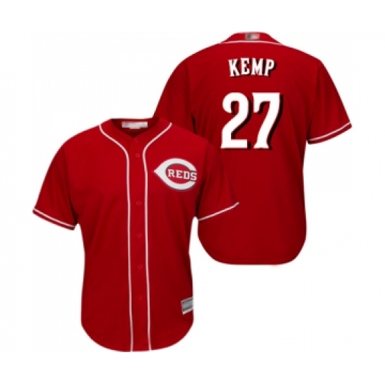 Men's Cincinnati Reds 27 Matt Kemp Replica Red Alternate Cool Base Baseball Jersey