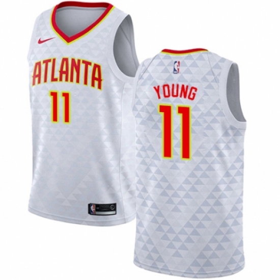 Women's Nike Atlanta Hawks 11 Trae Young Swingman White NBA Jersey - Association Edition