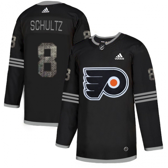 Men's Adidas Philadelphia Flyers 8 Dave Schultz Black Authentic Classic Stitched NHL Jersey