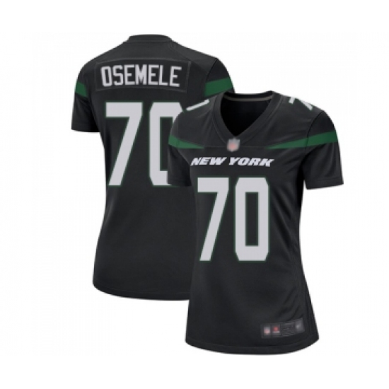 Women's New York Jets 70 Kelechi Osemele Game Black Alternate Football Jersey