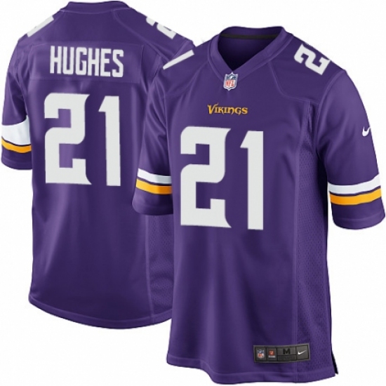 Men's Nike Minnesota Vikings 21 Mike Hughes Game Purple Team Color NFL Jersey
