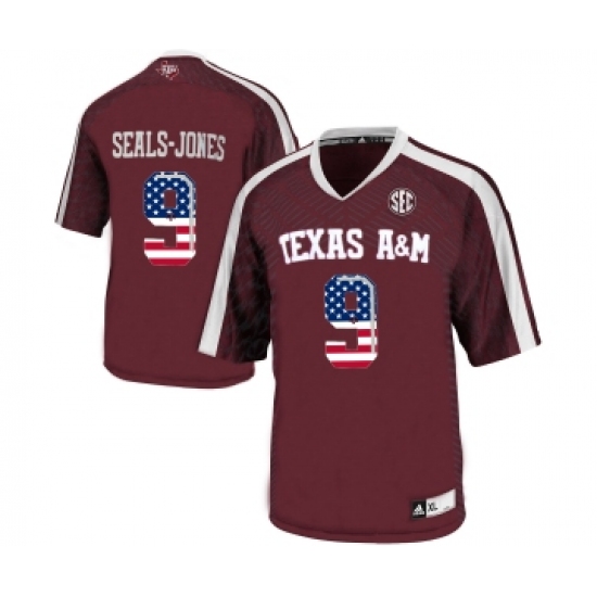 Texas A&M Aggies 9 Ricky Seals Jones Red College Football Jersey