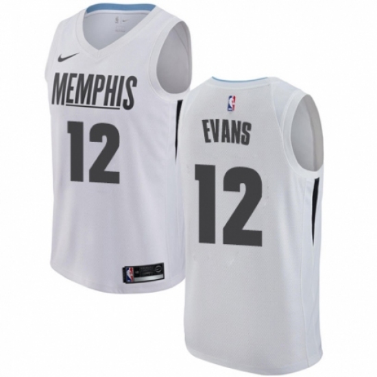 Men's Nike Memphis Grizzlies 12 Tyreke Evans Swingman White NBA Jersey - City Edition