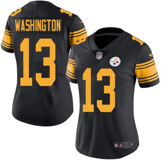 Men's Nike Pittsburgh Steelers 13 James Washington Gray Static Vapor Untouchable Limited NFL Jersey