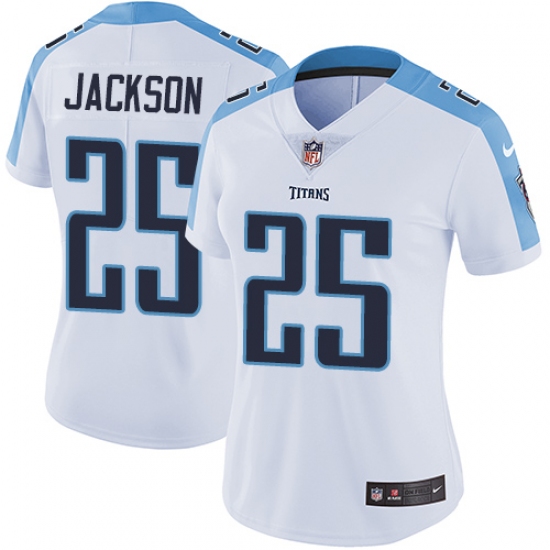Women's Nike Tennessee Titans 25 Adoree' Jackson White Vapor Untouchable Limited Player NFL Jersey