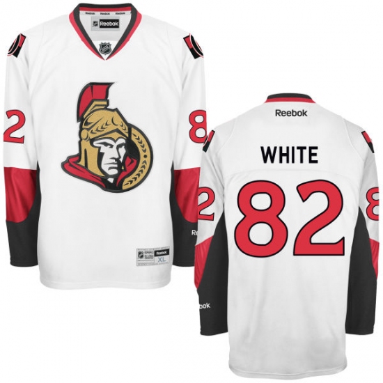 Women's Reebok Ottawa Senators 82 Colin White Authentic White Away NHL Jersey