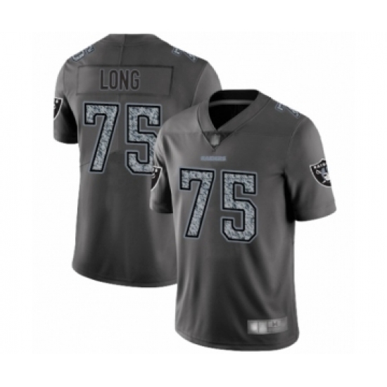 Men's Oakland Raiders 75 Howie Long Gray Static Fashion Limited Football Jersey