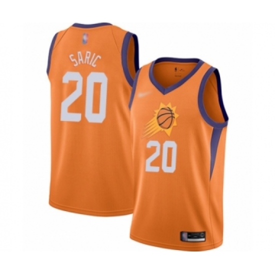 Men's Phoenix Suns 20 Dario Saric Authentic Orange Finished Basketball Jersey - Statement Edition