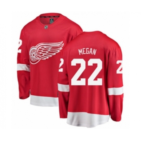 Men's Detroit Red Wings 22 Wade Megan Authentic Red Home Fanatics Branded Breakaway NHL Jersey