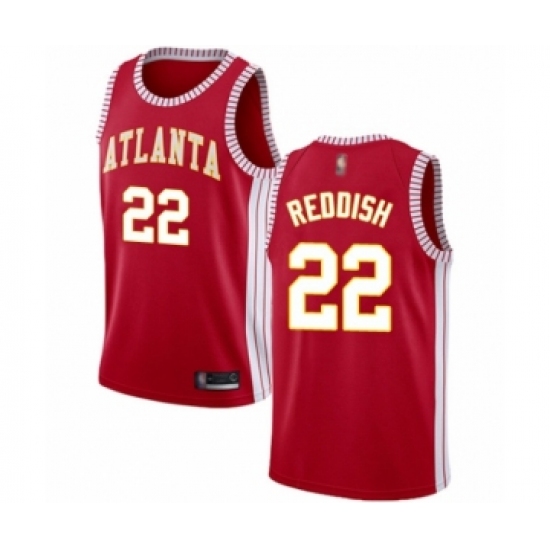 Women's Atlanta Hawks 22 Cam Reddish Authentic Red Basketball Jersey Statement Edition