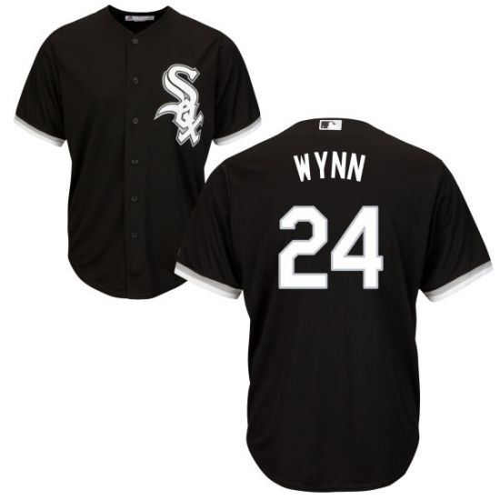 Youth Majestic Chicago White Sox 24 Early Wynn Authentic Black Alternate Home Cool Base MLB Jersey