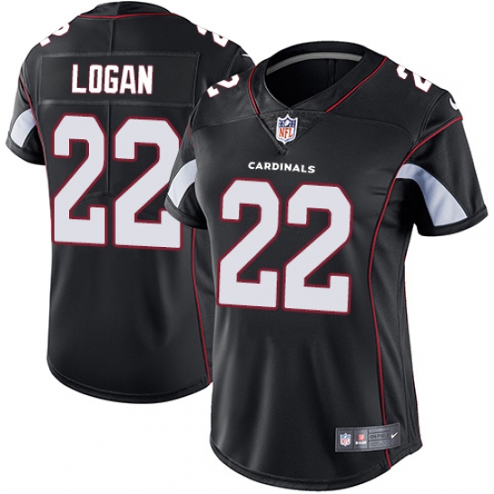 Women's Nike Arizona Cardinals 22 T. J. Logan Black Alternate Vapor Untouchable Limited Player NFL Jersey