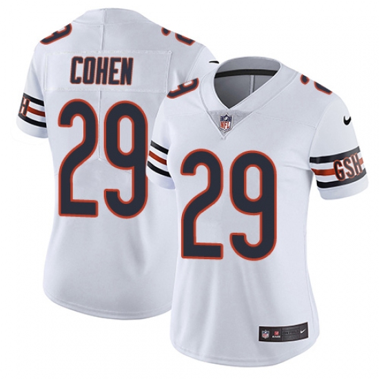 Women's Nike Chicago Bears 29 Tarik Cohen White Vapor Untouchable Limited Player NFL Jersey