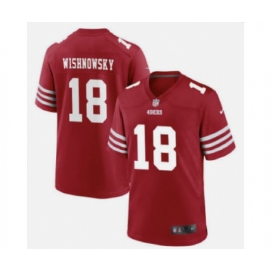 Men's San Francisco 49ers 18 Mitch Wishnowsky 2022 Red Vapor Untouchable Stitched Football Jersey