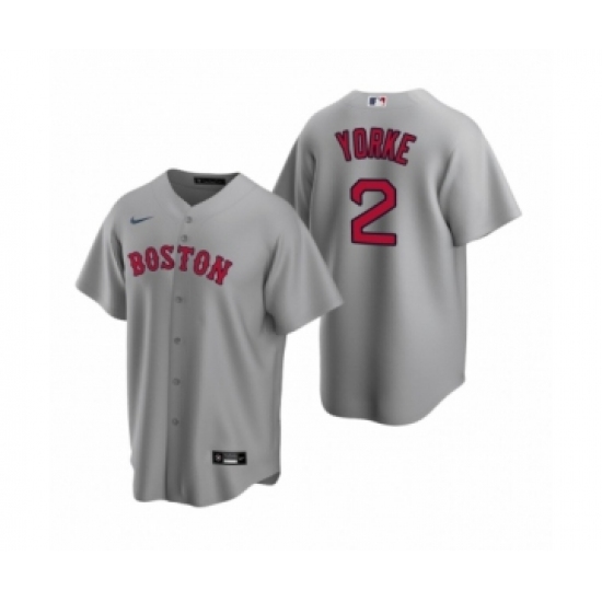 Men's Boston Red Sox 2 Nick Yorke Gray 2020 MLB Draft Replica Road Jersey