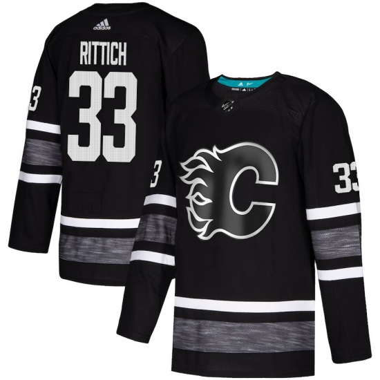 Men's Adidas Calgary Flames 33 David Rittich Black 2019 All-Star Game Parley Authentic Stitched NHL Jersey